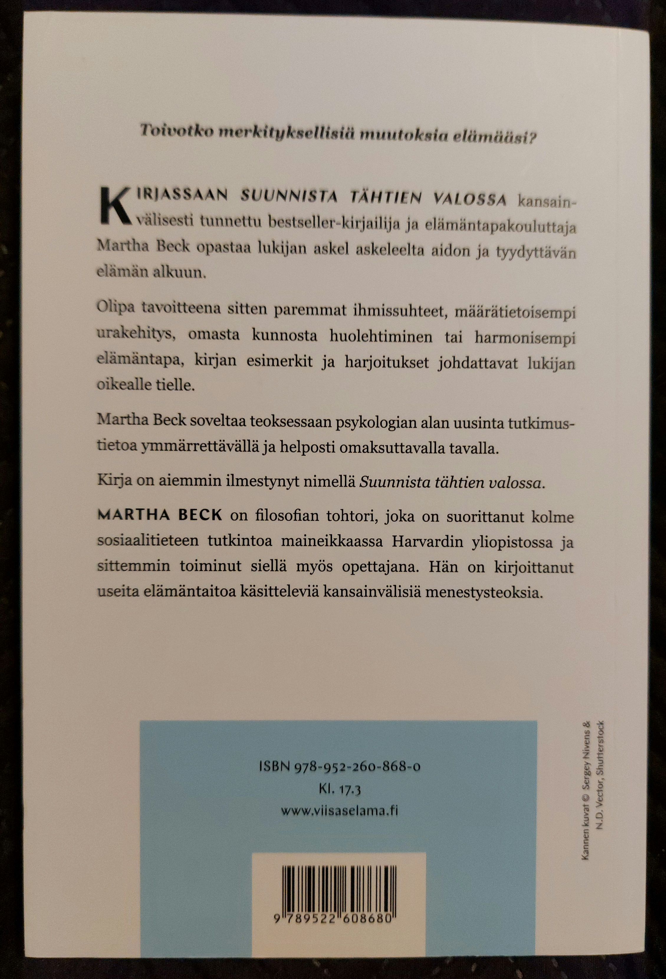 Löydä Pohjantähtesi takakansi