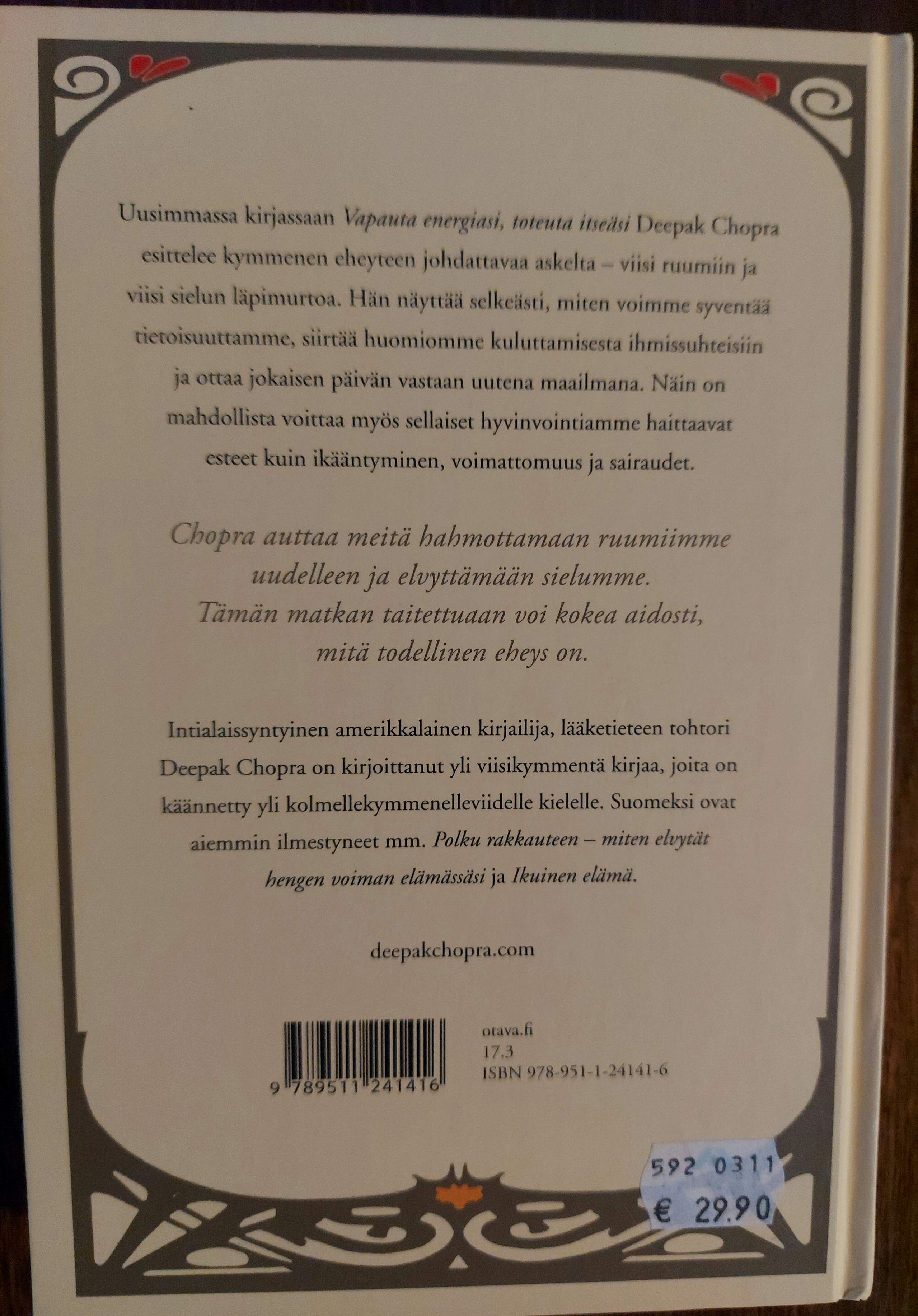 Vapauta energiasi takakansi